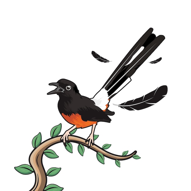 El pájaro magpie de piedra