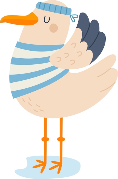 El pájaro marinero de la gaviota