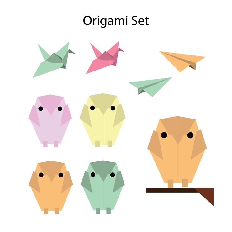 Vector pájaro de origami