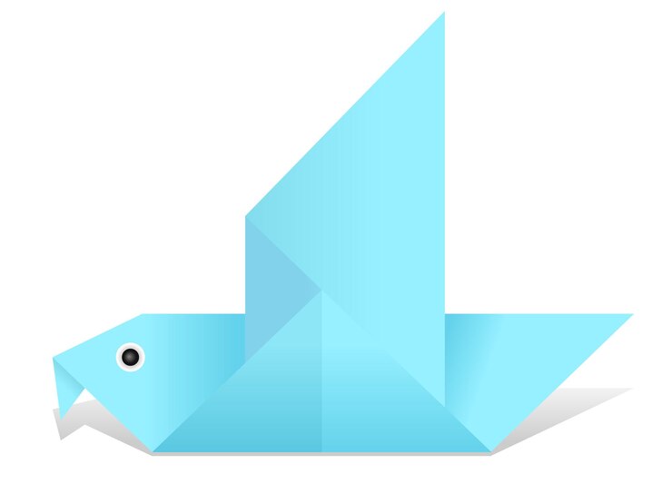 Vector pájaro de origami