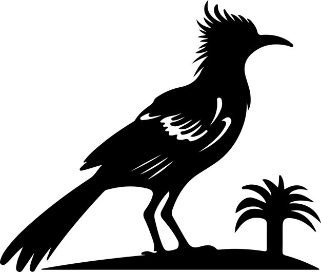 Vector un pájaro con una palmera en el fondo