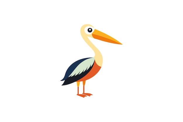 El pájaro pelícano eps de ilustración de arte vectorial