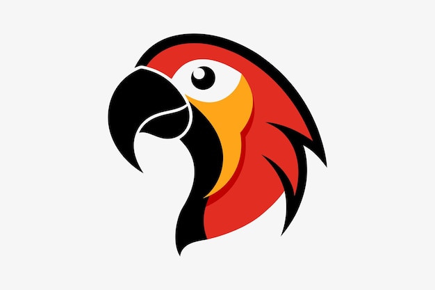un pájaro con un pico rojo y negro que tiene un diseño rojo y negra en él