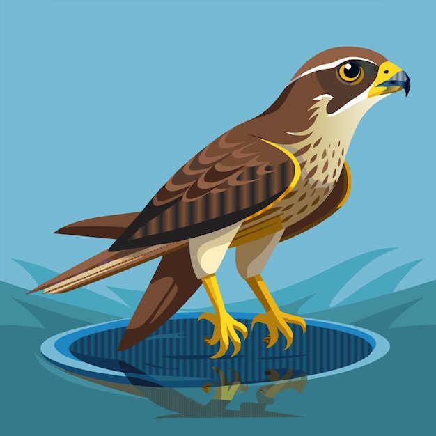 un pájaro que está en un charco de agua