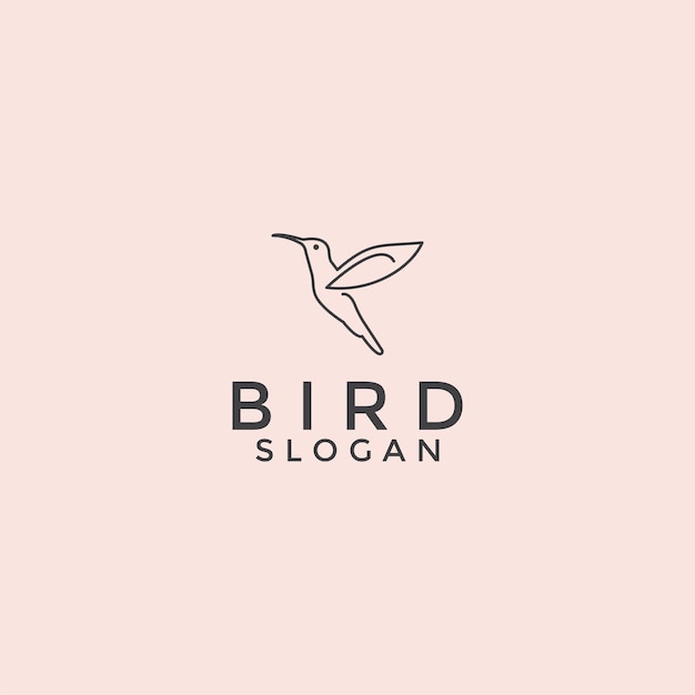 Pájaro simple Diseño de pájaro abstracto con logotipo de estilo minimalista para su negocio