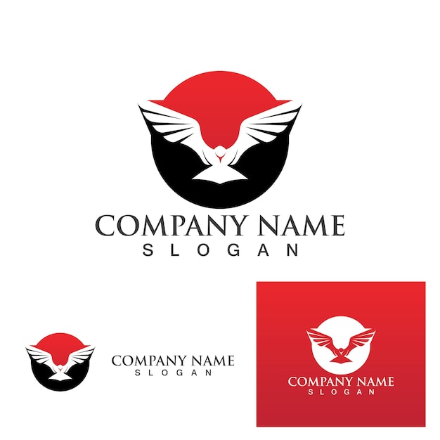 Los pájaros vuelan en el logotipo y el símbolo de la playa