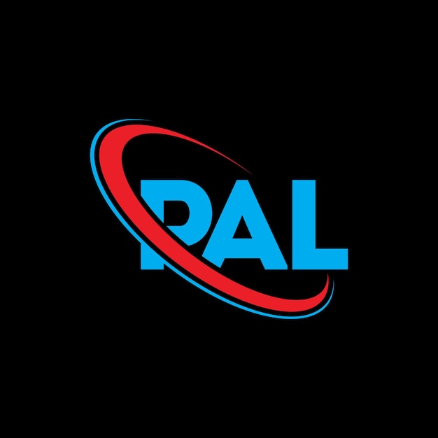 PAL logotipo PAL letra PAL letra diseño de logotipo Iniciales PAL Logotipo vinculado con círculo y mayúscula monograma Logotipo PAL tipografía para negocios de tecnología y marca inmobiliaria