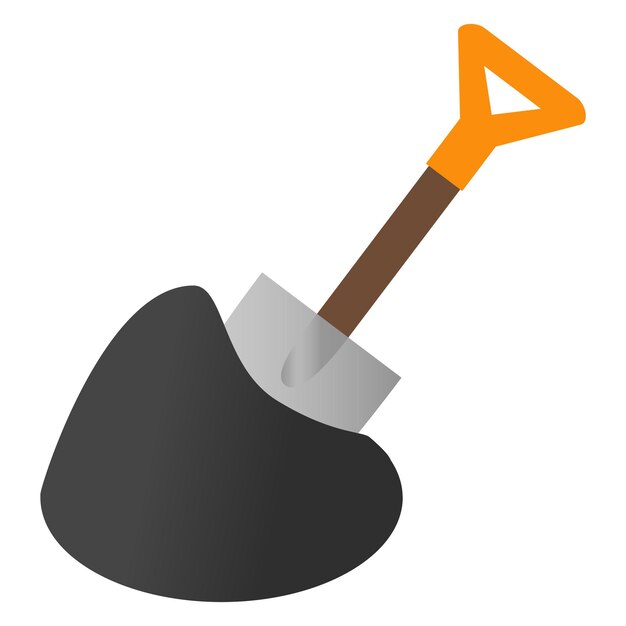 Pala isométrica icono 3d aislado sobre fondo blanco