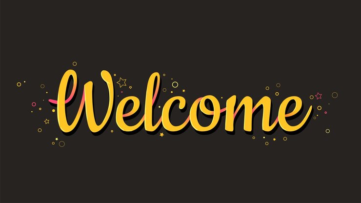 Vector palabra de bienvenida. diseño de letras a mano