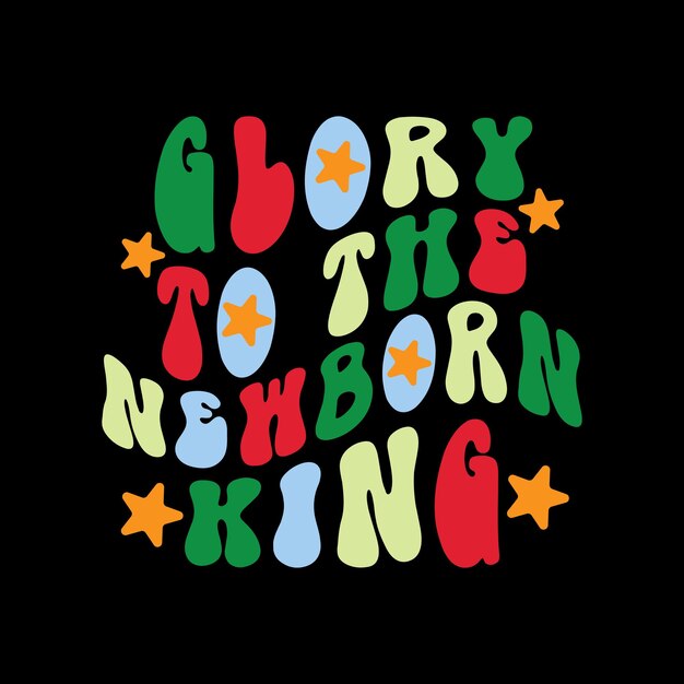 Palabra por capa Diseño de archivo de corte SVG retro navideño Diseño retro navideño
