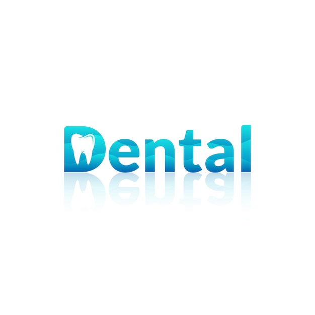 Palabra dental con diente dentro