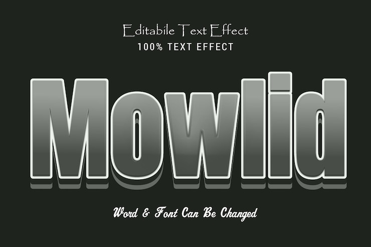 Vector la palabra y la fuente del estilo de fuente cómica del efecto de texto mowlid se pueden cambiar