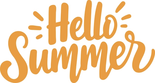 La palabra "Hola verano" está escrita en rosa sobre un fondo blanco.