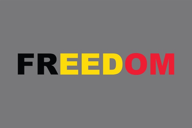 La palabra libertad con la forma de corazón de Bélgica