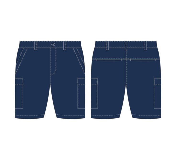 la palabra pantalones cortos en la parte inferior de los pantalones curtos