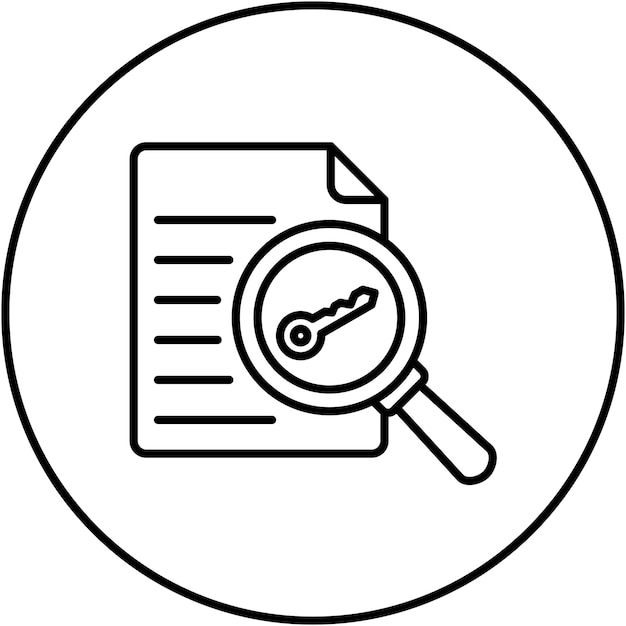 Palabras clave Imagen vectorial de icono de búsqueda Se puede utilizar para marketing