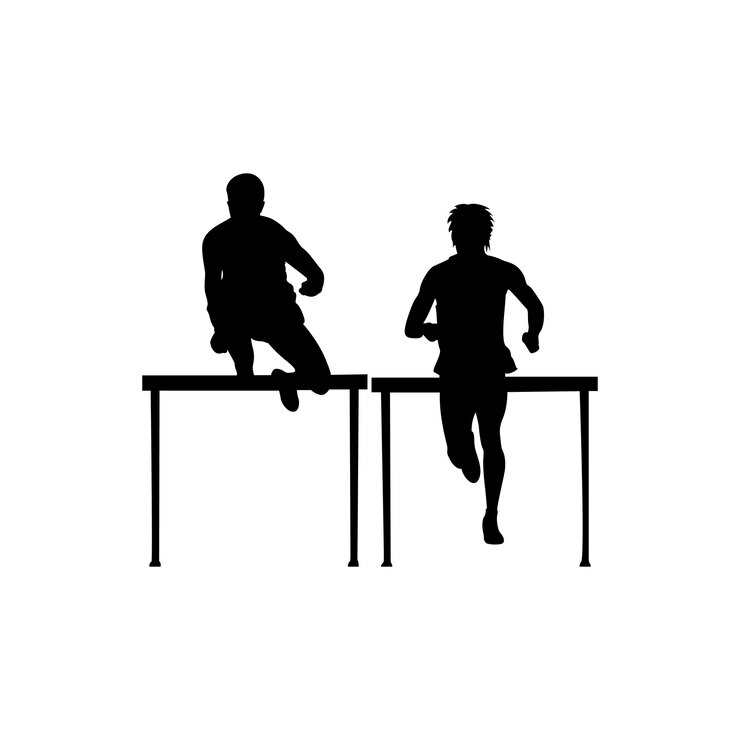 Las palabras clave de la silueta de los hombres de atletismo