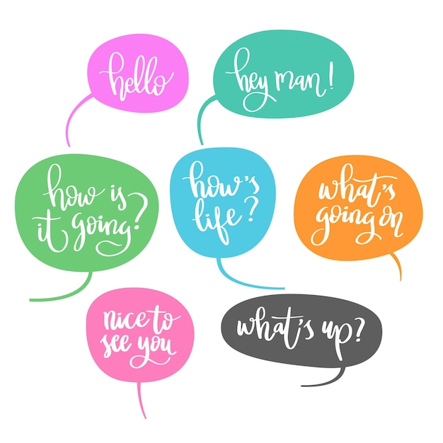 Palabras de letras ilustración de fondo vectorial para diseños
