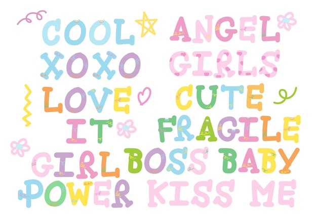 Palabras pastel de ángel genial xoxo las chicas aman a la chica IT linda el jefe frágil la chica bebé el poder besarme