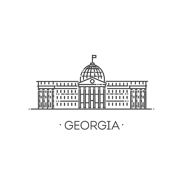 Palacio ceremonial de georgia ilustración vectorial