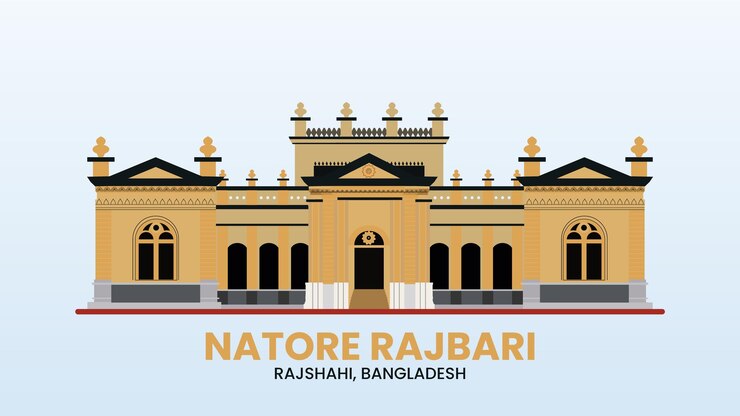 Vector palacio natore rajbari en rajshahi bangladesh