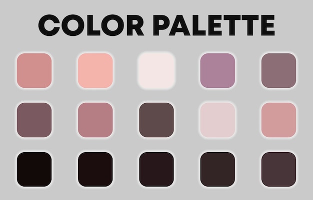 Paleta de color. Muestras de color con estilo. ilustración vectorial