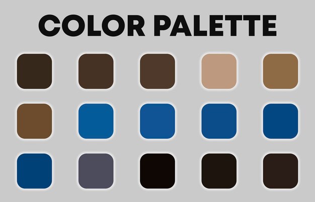 Paleta de color. Muestras de color con estilo. ilustración vectorial