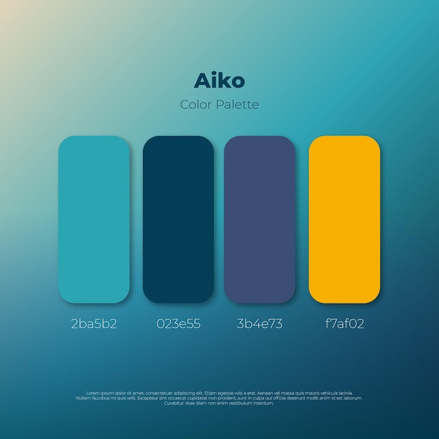 Paleta de colores Aiko diseño web