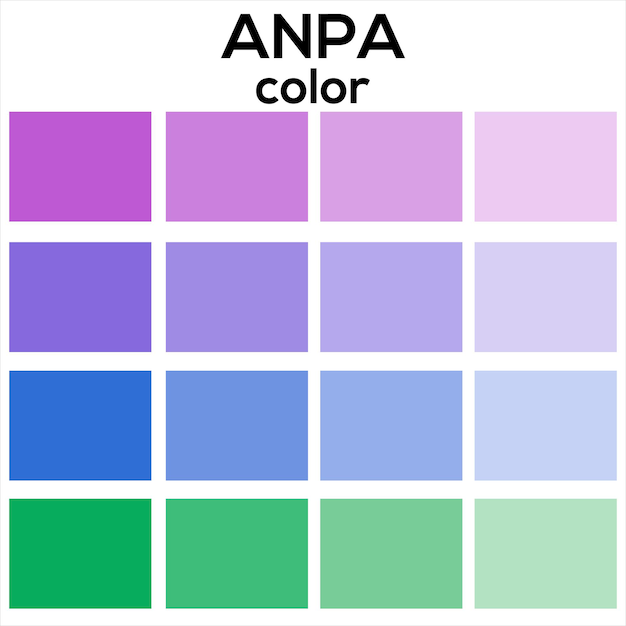 Paleta de colores de la ANPA