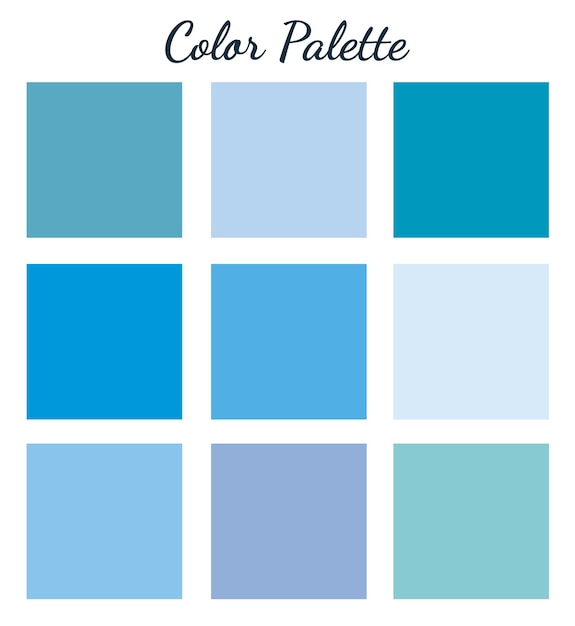 Paleta de colores azul