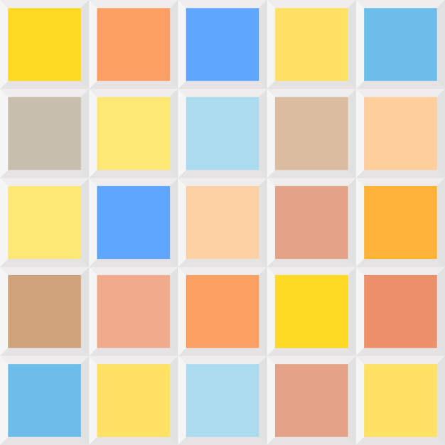 Paleta de colores de azulejos de los colores del amanecer elemento de diseño