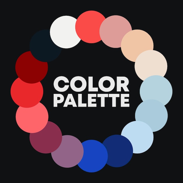 Paleta de colores circulares vivos Ilustración vectorial