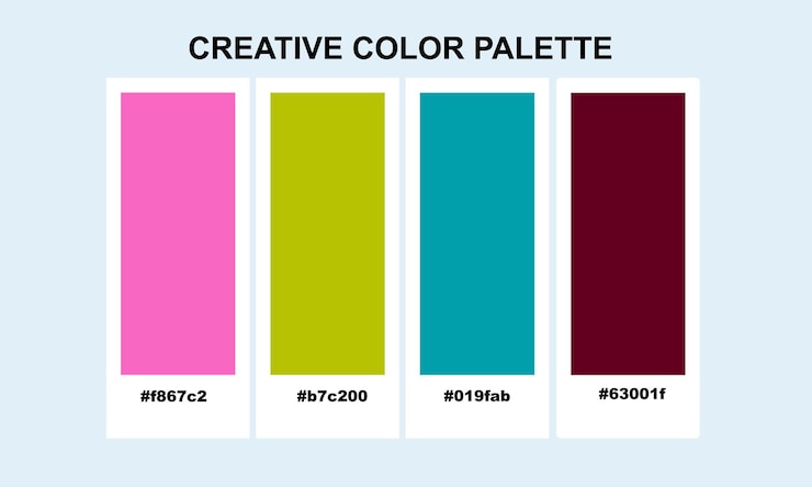 Vector paleta de colores creativa