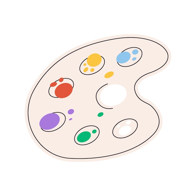 Paleta de colores en estilo plano