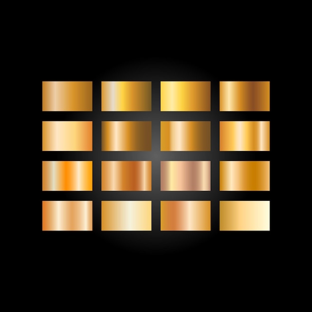 Paleta de colores con gradiente con elementos vectoriales