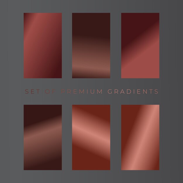 Paleta de colores con gradiente con elementos vectoriales