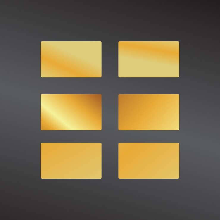 Vector paleta de colores con gradiente con elementos vectoriales