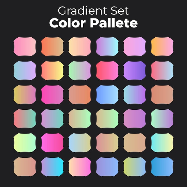 Una paleta de colores gradientes de combinaciones de colores vibrantes perfectas para el diseño gráfico