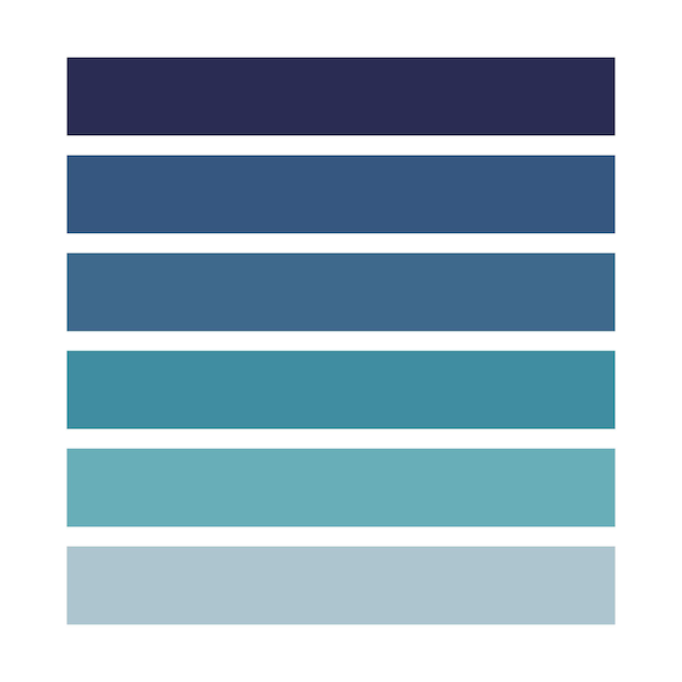 Paleta de colores de moda de color azul sereno