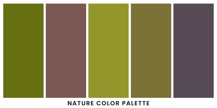 Vector paleta de colores moderna naturaleza ilustración vectorial