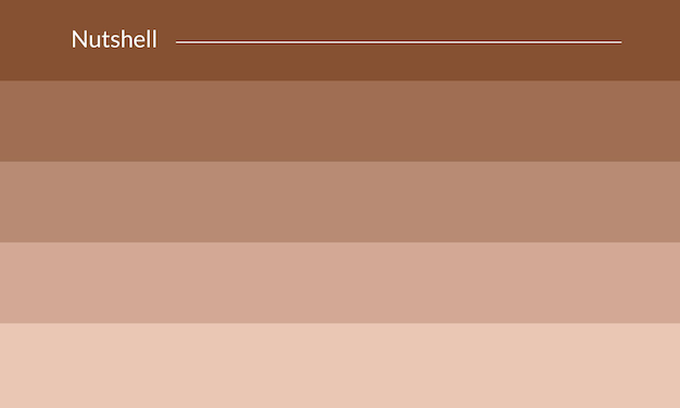 paleta de colores natural de cáscara de nuez marrón nueva tendencia de colores 2024
