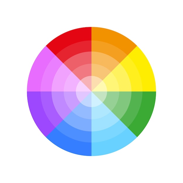 Vector paleta de colores redonda color degradado ilustración vectorial