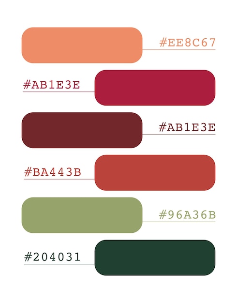 Paleta de colores rosa y verde colores boho vibrantes catálogo de colores que coinciden con los colores RGB CMYK colores armoniosos paleta de colores diseño de muestra y idea de edición con código hexadecimal