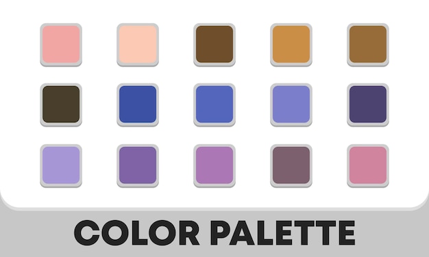 Paleta de colores universal 2023. Muestras de color. ilustración vectorial