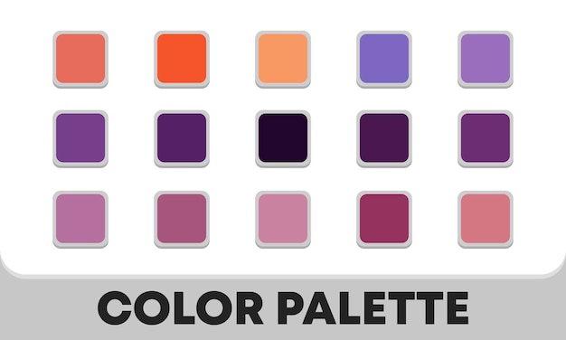 Paleta de colores universal 2023. Muestras de color. ilustración vectorial