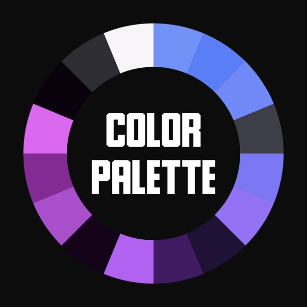 Paleta de colores universales. Círculo de colores. ilustración vectorial