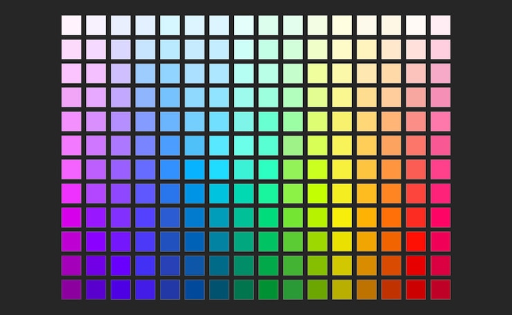 Vector paleta de colores vectorial plantilla de colores para artistas gráfico de pintura para su diseño