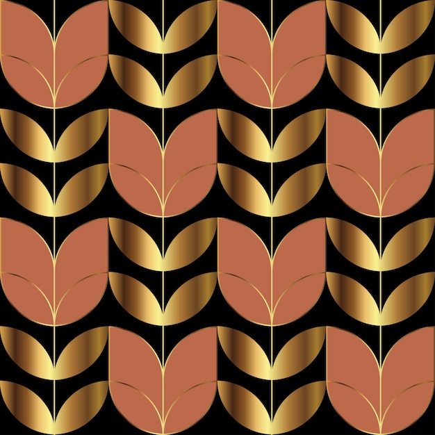 Vector paleta dorada geométrica de patrones sin fisuras 30