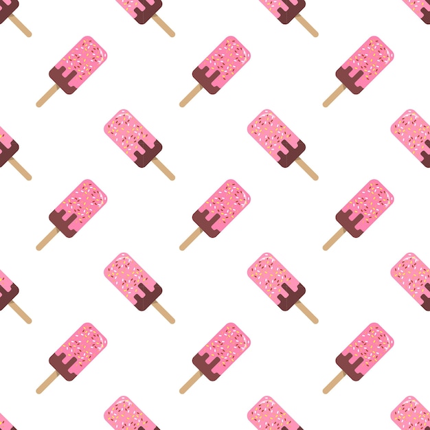 Paleta de helado de patrones sin fisuras