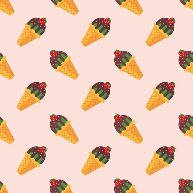 Paleta de helado de patrones sin fisuras